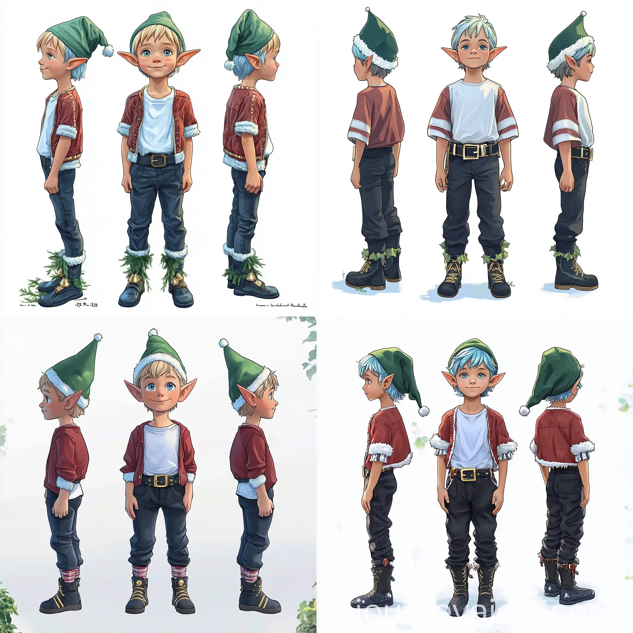 Detailed-Elf-Character-Design-with-Blue-Hair-and-Festive-Attire