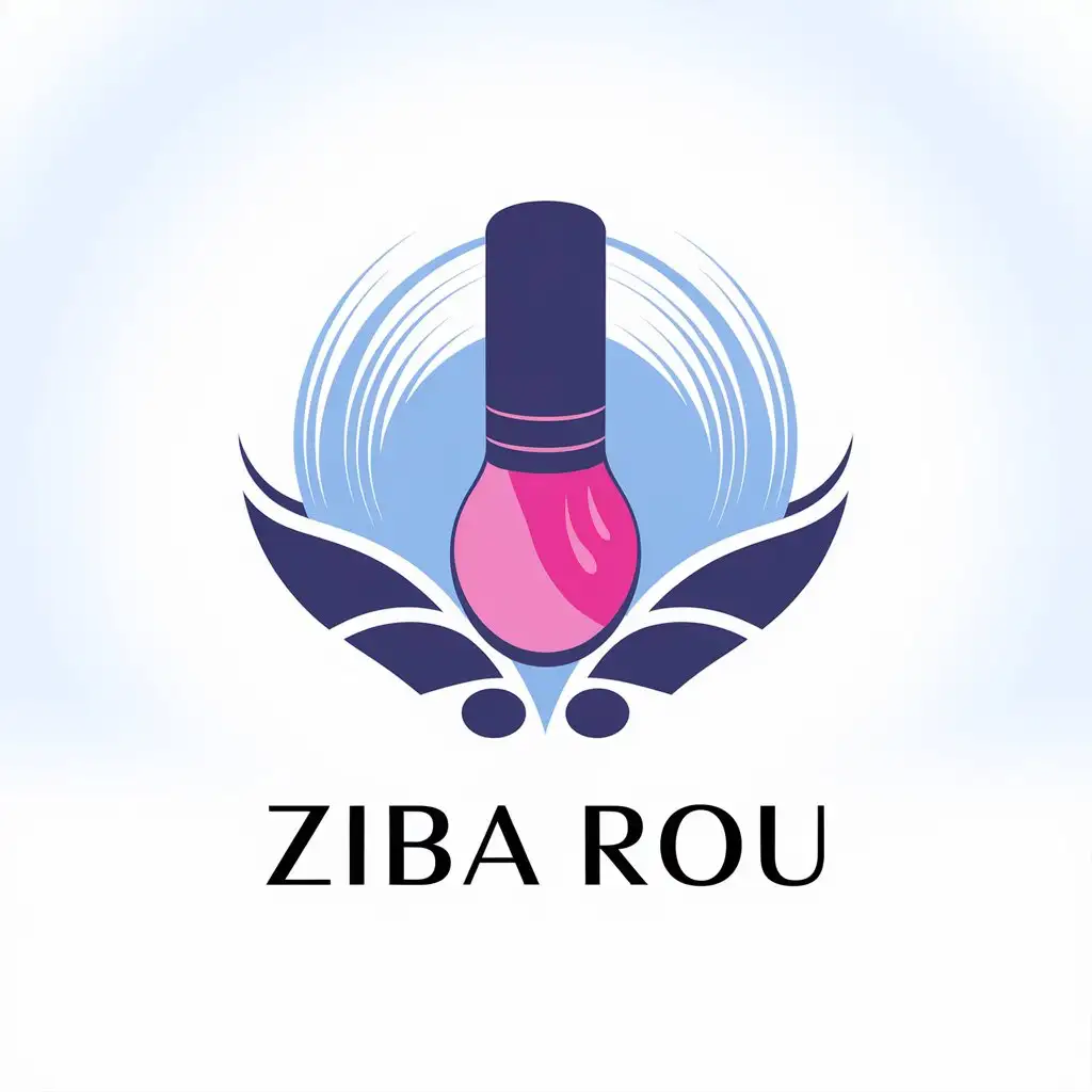 LOGO Design for Ziba Rou Vector Logo Featuring Beauty with a Blue Color Palette