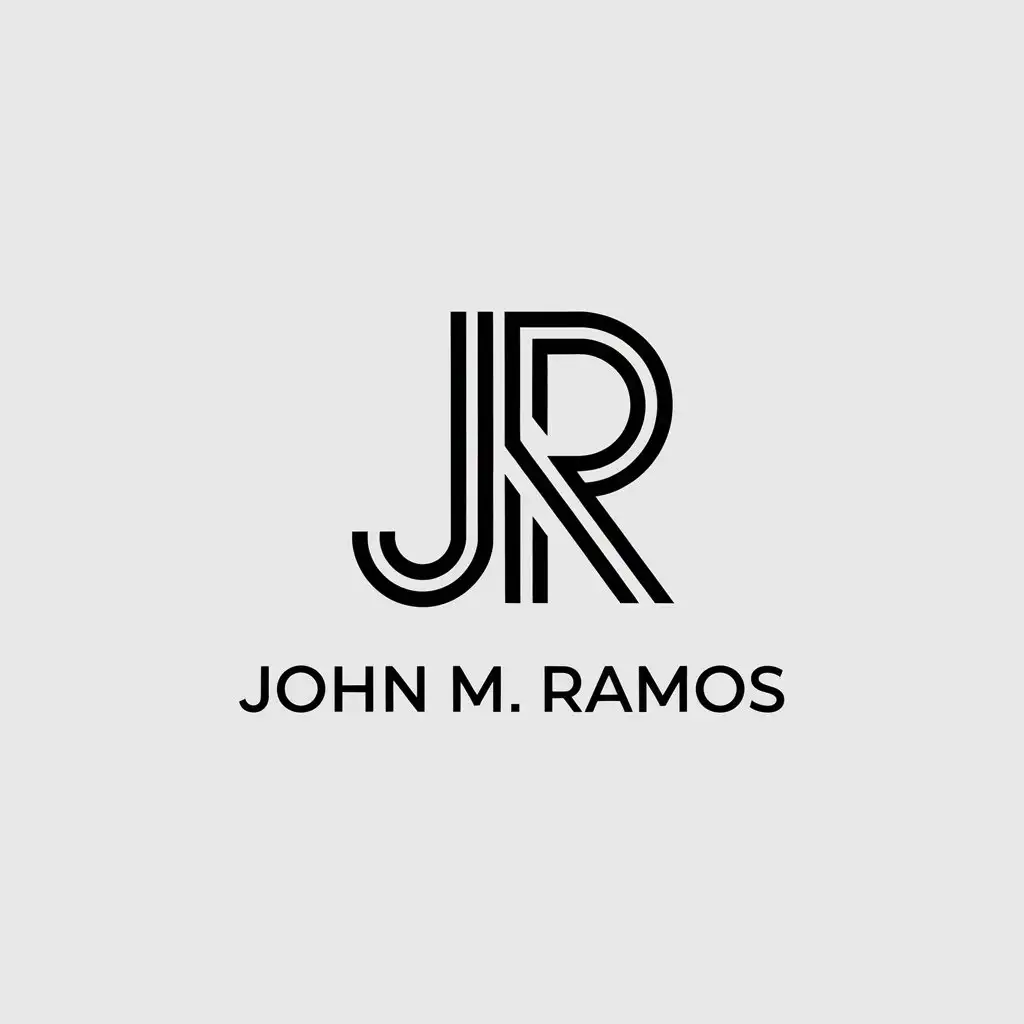 LOGO Design For John M Ramos Sleek and Professional Minimalistic Branding