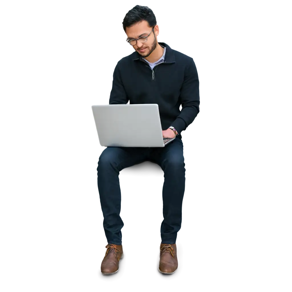 HighQuality-PNG-Image-of-a-Laptop-with-a-Man-Perfect-for-Digital-Content-Creation