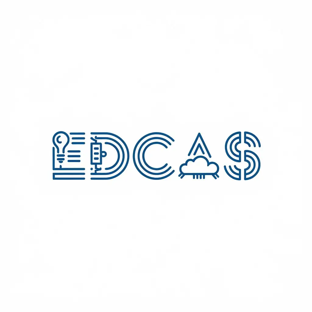 LOGO Design for EDCAAS Modern Vector Design for Technology Industry with Clear Background