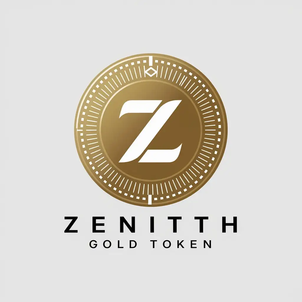 LOGO Design for Zenith Gold Token Modern ZGT Symbol in Technology Industry