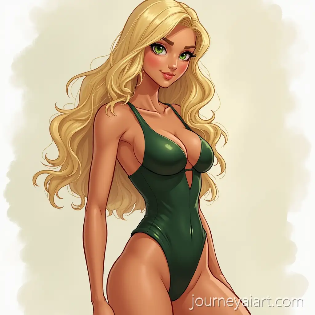 Slender-Tall-Woman-with-Long-Blonde-Hair-and-Green-Eyes-in-Elegant-Pose