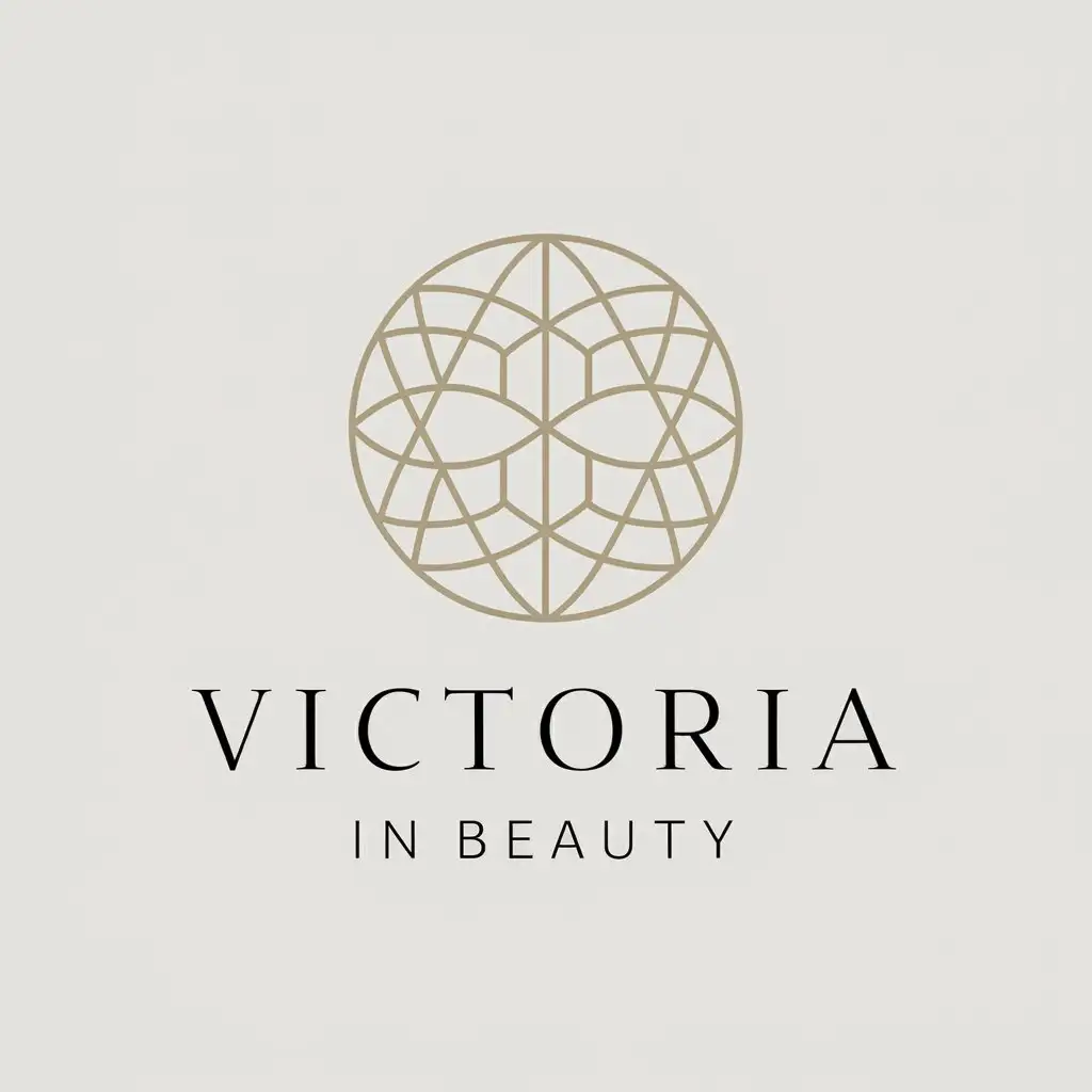 LOGO-Design-For-Victoria-in-Beauty-Geometric-Elegance-for-Beauty-Spa-Industry