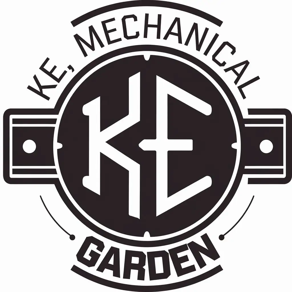 LOGO Design for KE Mechanical Garden Modern Vector with Tech Industry Focus