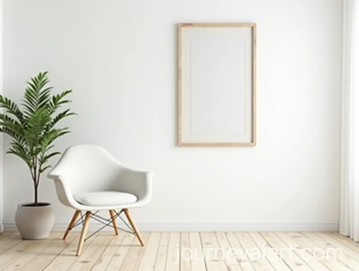 Minimalist-Living-Room-with-Modern-Chair-and-Potted-Plant