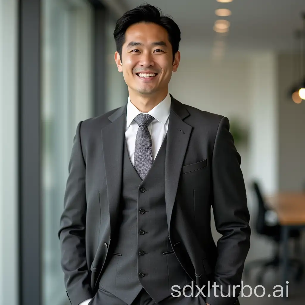 Asian-Man-in-Professional-LinkedIn-Headshot-with-Classic-ThreePiece-Suit