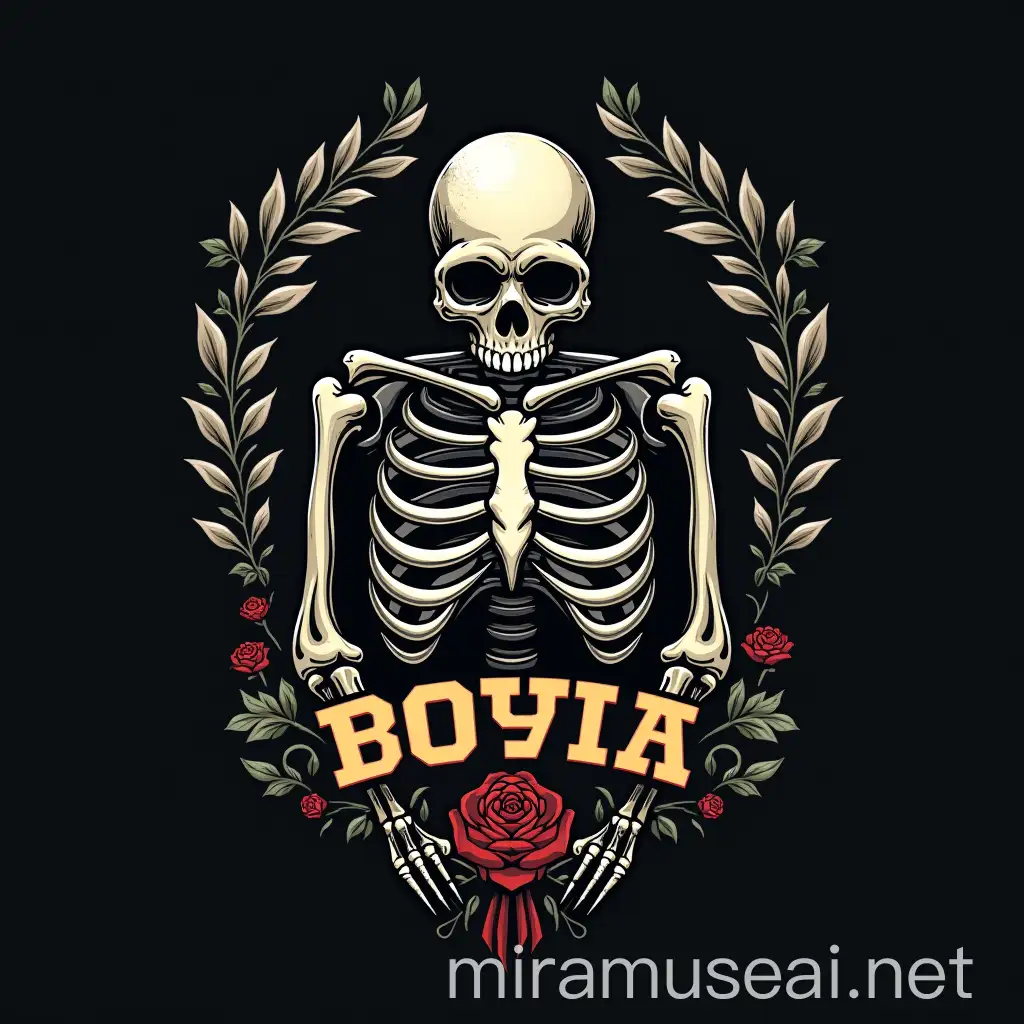 Ok Name-Bayira Boroda fc    There is a legendary skeleton found in the area mota cave where it found, I want designed logo for this