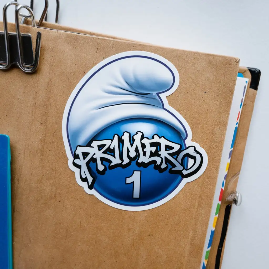 3D-Blue-Sphere-Sticker-with-Phrygian-Cap-and-Graffiti-Style-PR1MERO