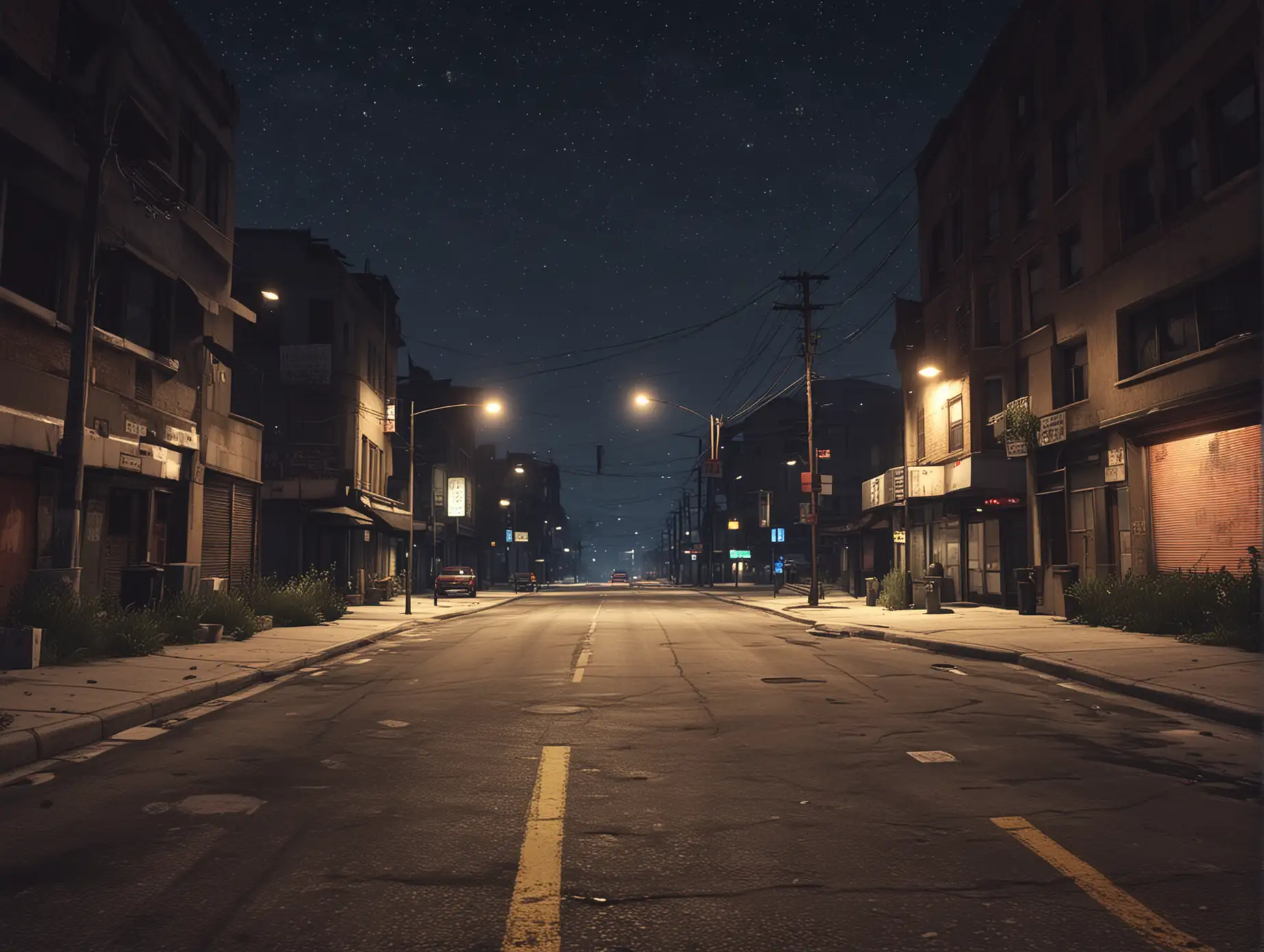 Urban-Night-Scene-in-GTA5-Style-Profile-View-of-City-Street