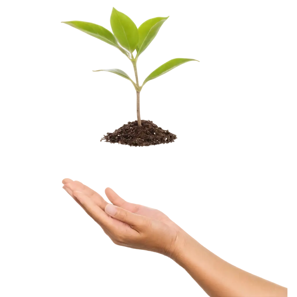 Enhance-Online-Presence-with-a-HighQuality-PNG-Image-of-Two-Hands-Holding-a-Plant