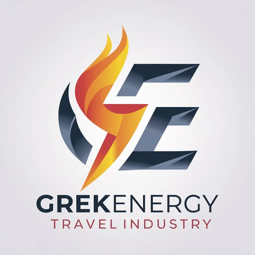 LOGO Design for Grekenergy GE Monogram for Travel Industry with Clean Modern Style