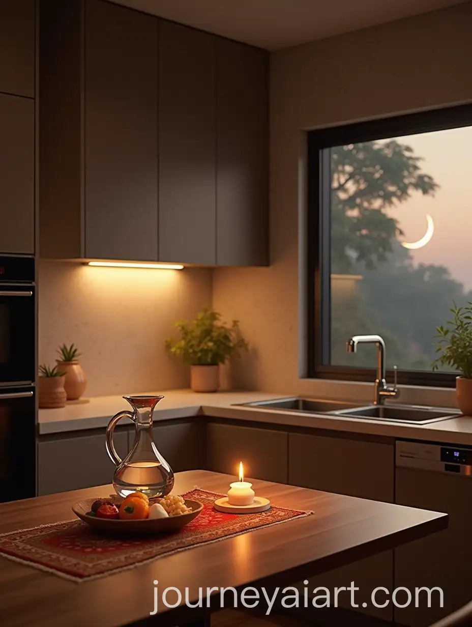 Modern-Indian-Kitchen-with-AppleInspired-Water-Purifier-and-Iftari-Setup