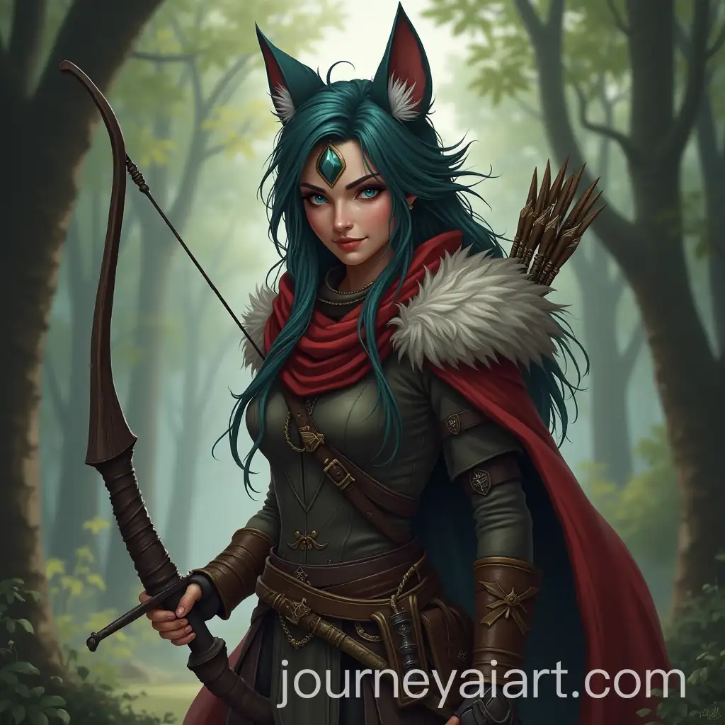 World-ofDND-Avatar-Expansion-Warcraft-Worgen-Female-Hunter-with-Bow-Avatar