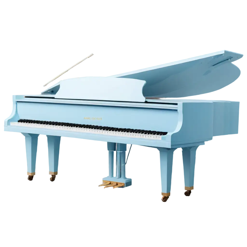 Modern-Baby-Blue-and-White-Grand-Piano-PNG-Image-Elegant-Design-for-Digital-and-Print-Media