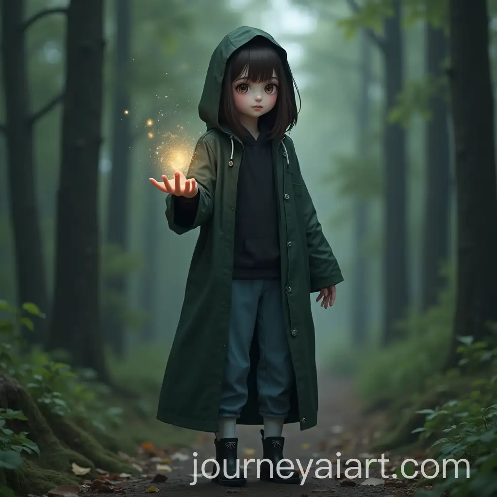 Teenage-Girl-with-Glowing-Hand-in-Mysterious-Forest-Setting