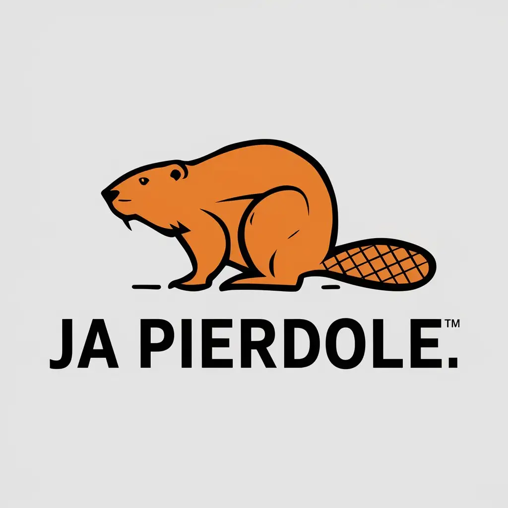 LOGO-Design-for-Ja-Pierdole-Beaver-Theme-with-Moderate-Style