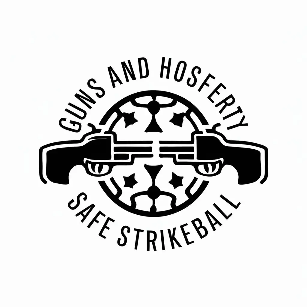 LOGO-Design-For-Guns-and-Hosferty-Safe-Strikeball-MilitaryThemed-Vector-Logo-with-Clear-Background