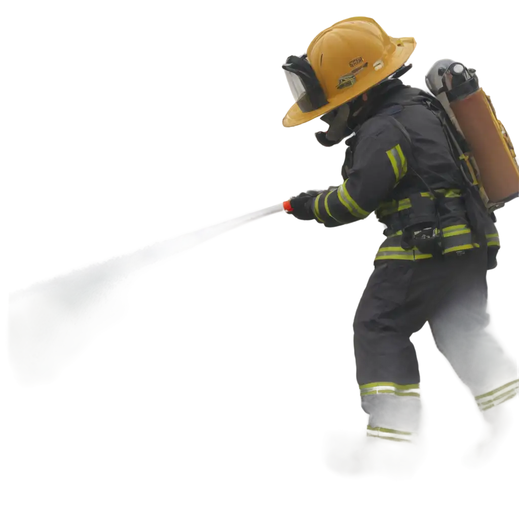 HighQuality-PNG-Image-of-a-Firefighter-Extinguishing-Fire