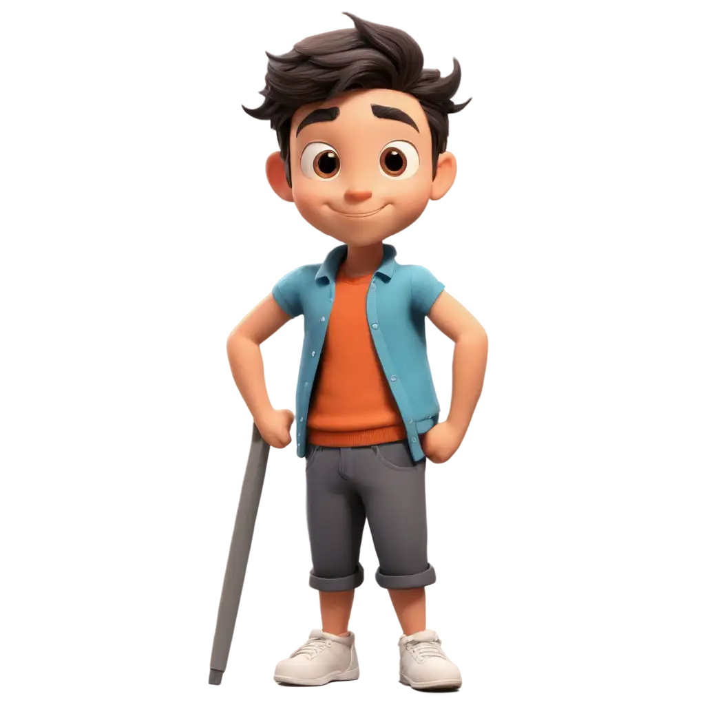 4Pose-2D-Cartoon-Boy-Character-PNG-for-Versatile-Use