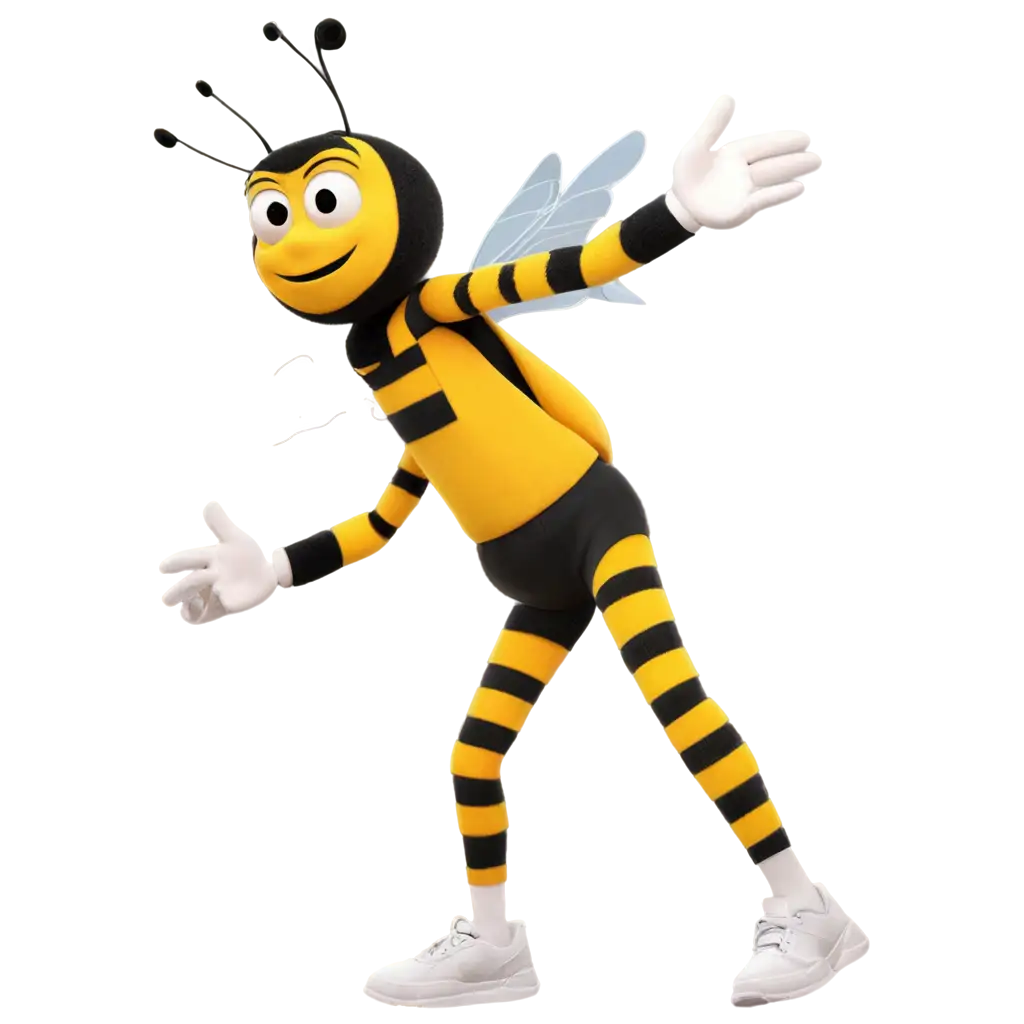 Sporty-Bee-Enjoying-Money-Profit-PNG-Image-for-Dynamic-Visual-Content