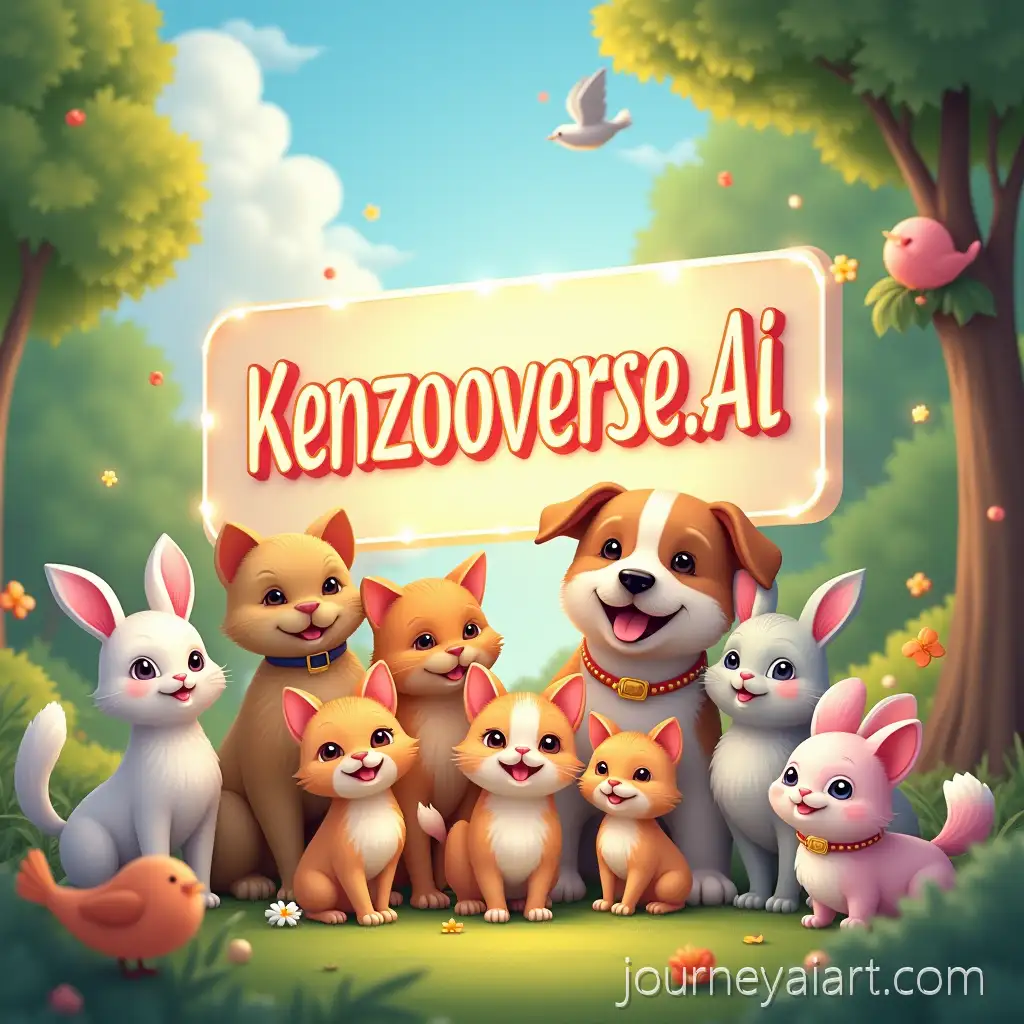 Cute-Animals-in-a-Magical-Garden-with-Glowing-KenzooverseAi-Sign