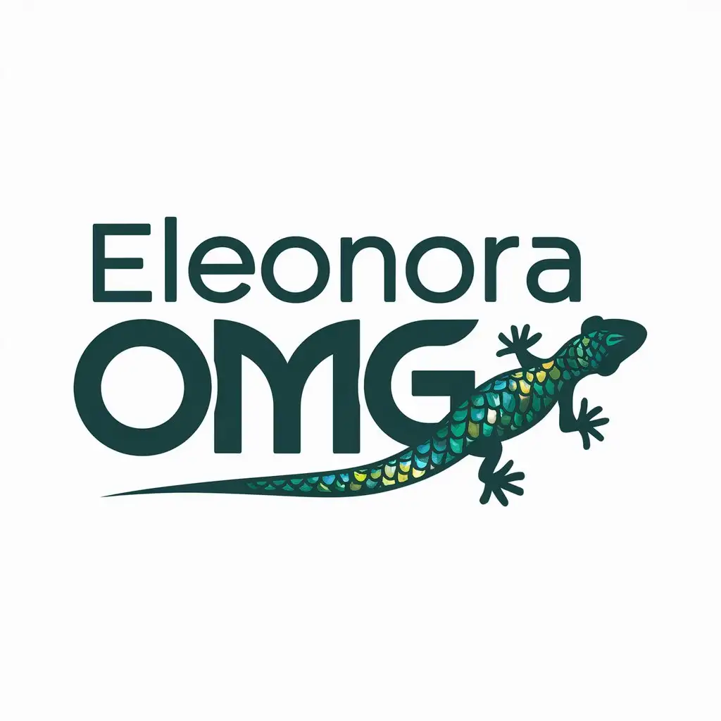 LOGO-Design-for-Eleonora-OMG-Lizard-Symbol-in-Travel-Industry