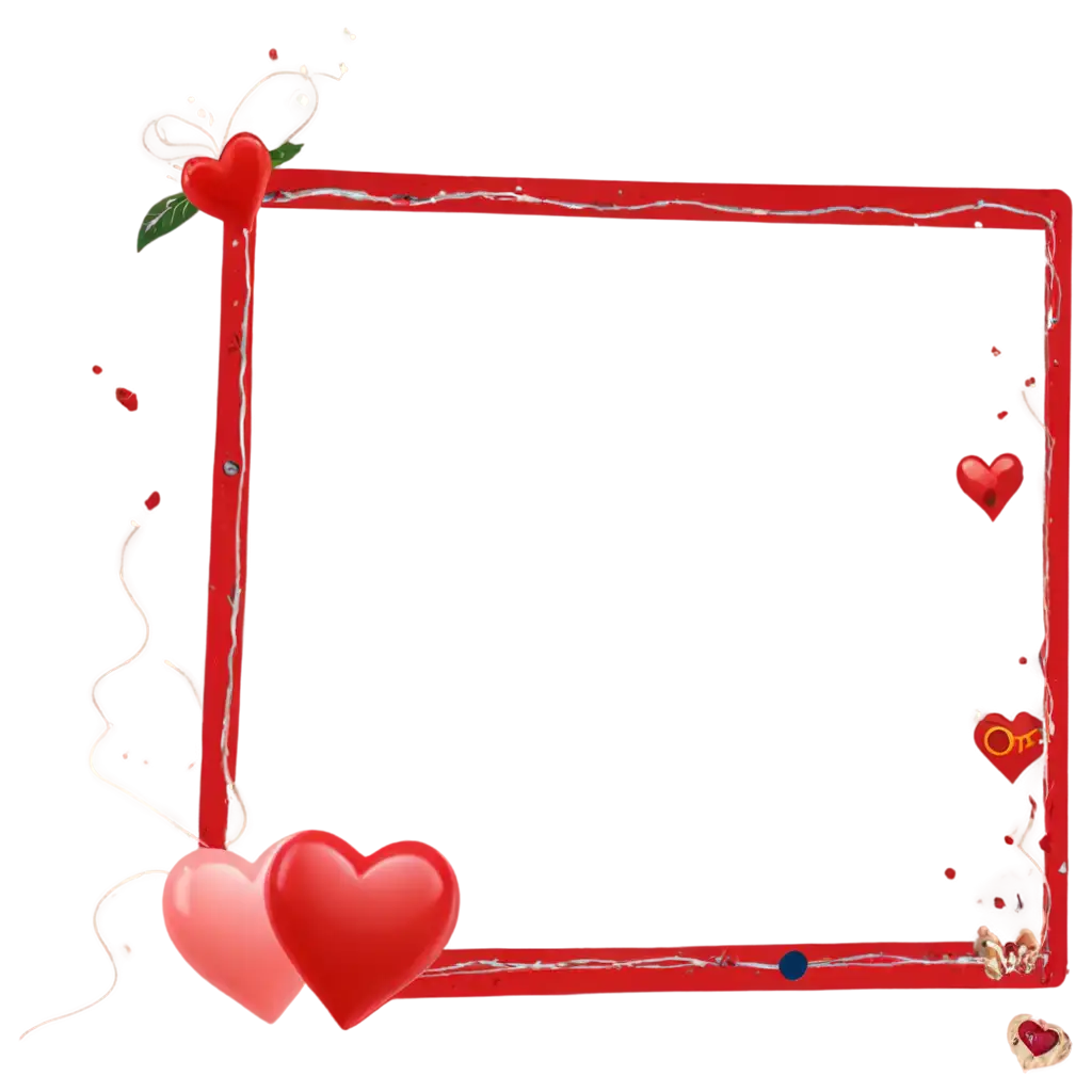 Valentines-Day-Red-Frame-PNG-for-Photo-Placement-Perfect-for-Celebrating-Love-and-MemoriesPNG-Image-Usage-Analysis