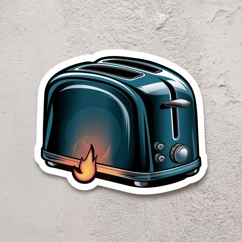 Sticker-Design-of-an-Electric-Toaster-on-White-Background