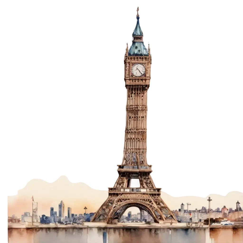 Create-a-Watercolor-Painted-Architectural-Monument-PNG-Image-with-Stains-and-Splatters