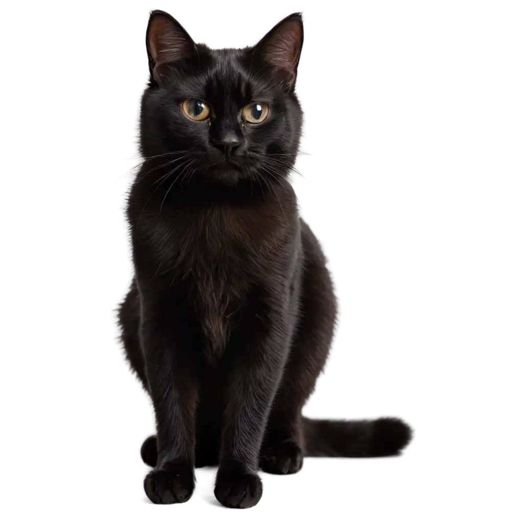 Sad-Black-Cat-Standing-on-Two-Feet-HighQuality-PNG-Image-for-Creative-Projects