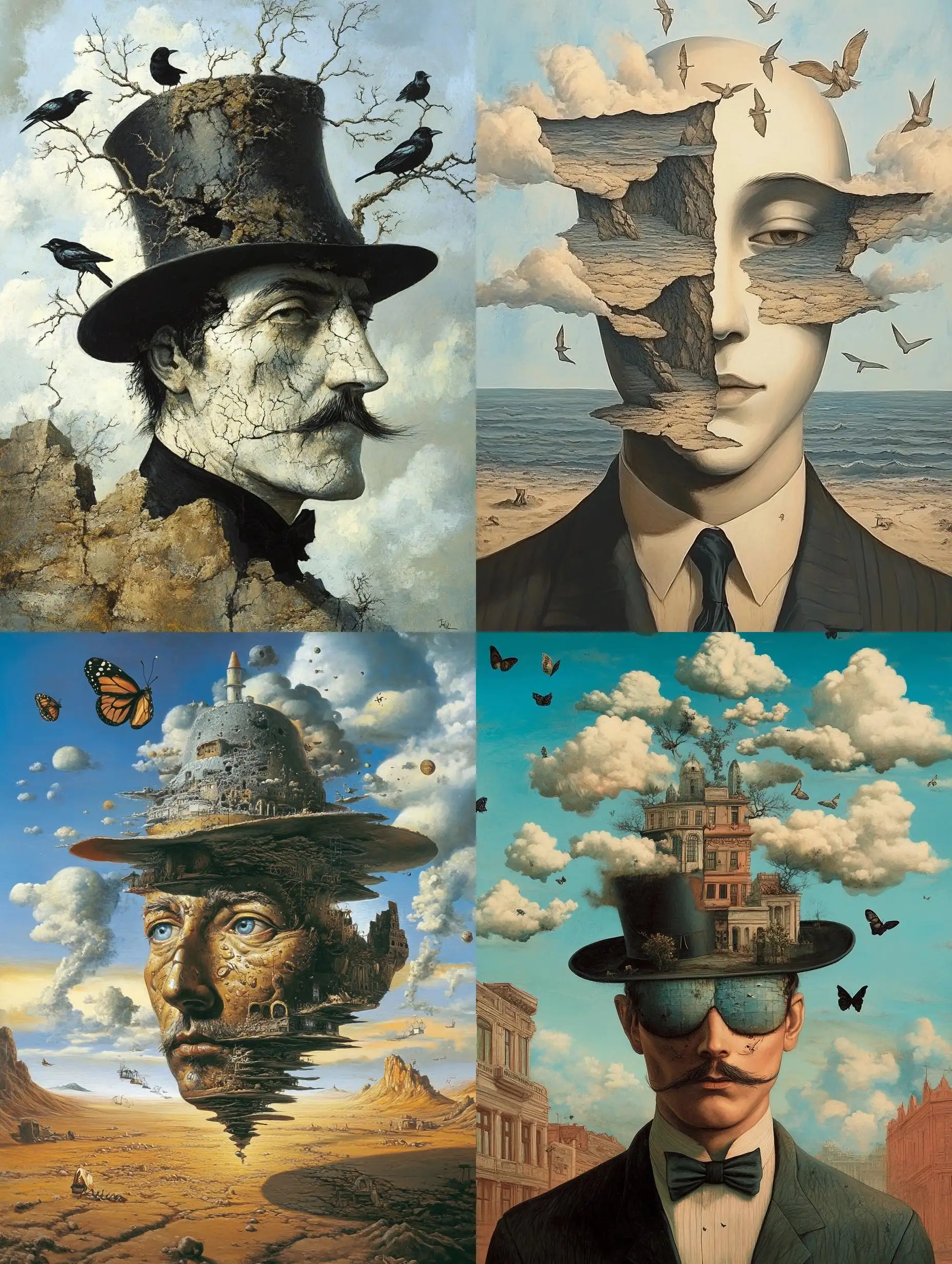 Surreal-Dreamscape-with-Dali-and-Magritte-Influences