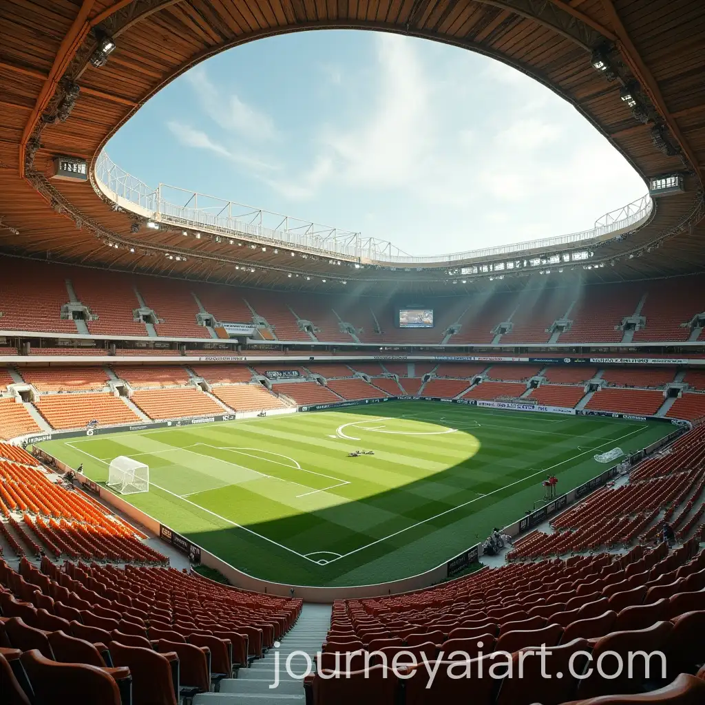 Wooden-Football-Stadium-Surrounded-by-Lush-Greenery