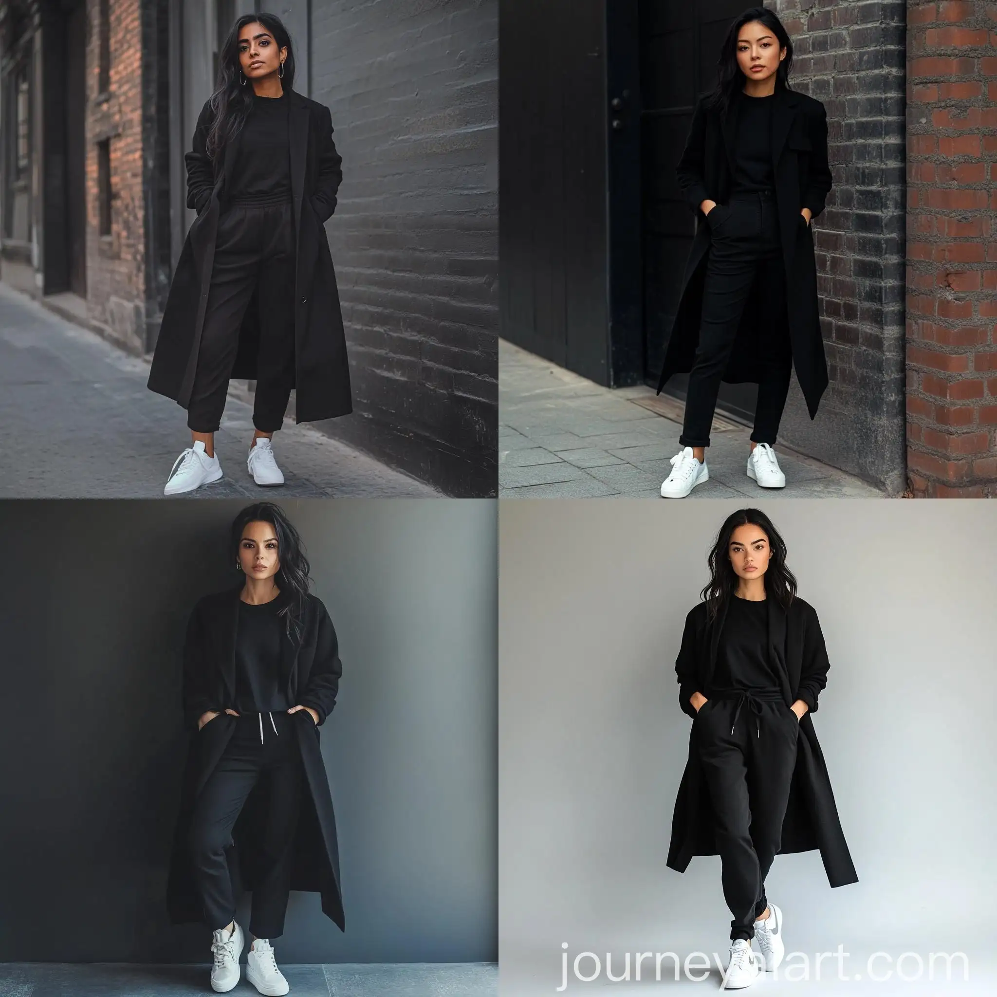Stylish-Woman-in-Urban-Black-Fashion-Ensemble