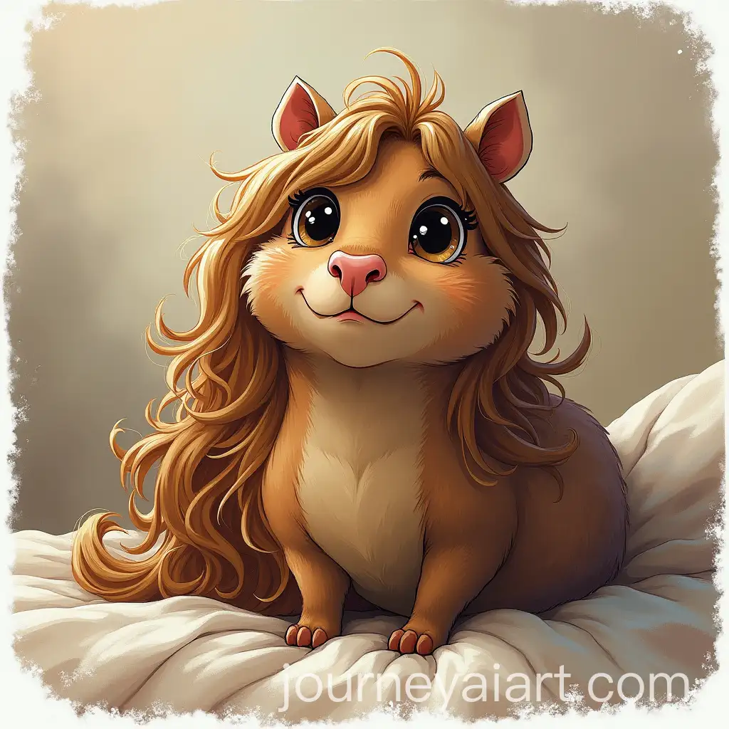 Realistic-Capybara-with-Channel-Hair-on-a-Messy-Bed