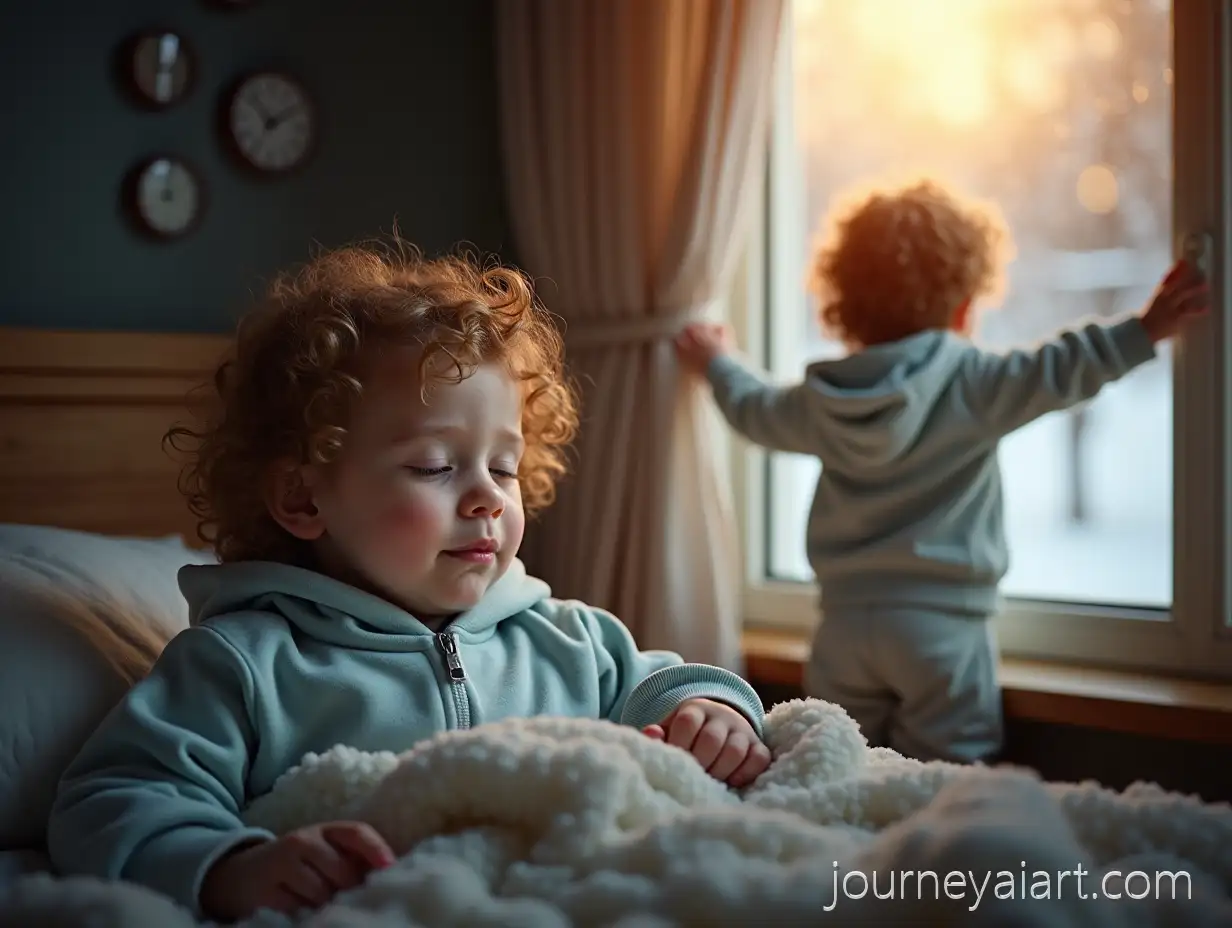 Cozy-Bedroom-and-Peaceful-MorningAI-Image-Prompt-Expansion-with-Toddler-Boy-in-Soft-Pajamas