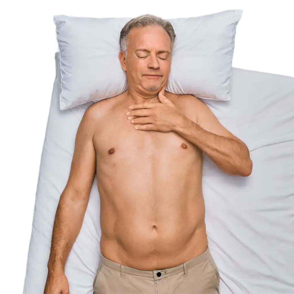 Top-View-PNG-Image-of-Old-Man-Sleeping-on-Bed-HighQuality-Visual-Representation