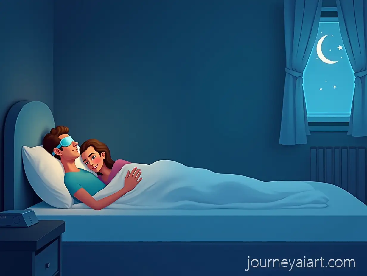 Couple-Relaxing-in-Luxury-Sleep-Tourism-Experience-with-Sleep-Accessories