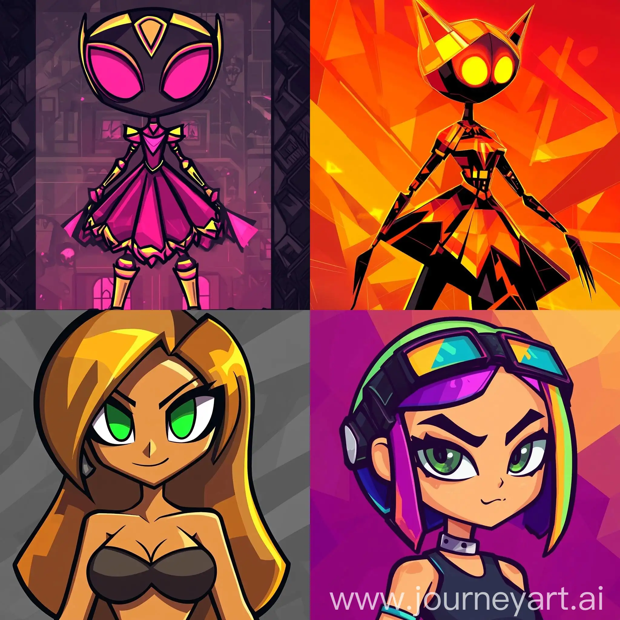 Elegant-Lady-in-Geometry-Dash-Artwork