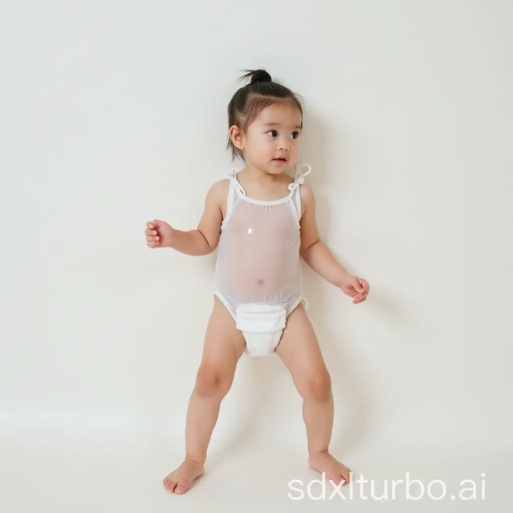 Child-in-Transparent-Swimsuit-Diaper-Playing-in-Sunlit-Pool