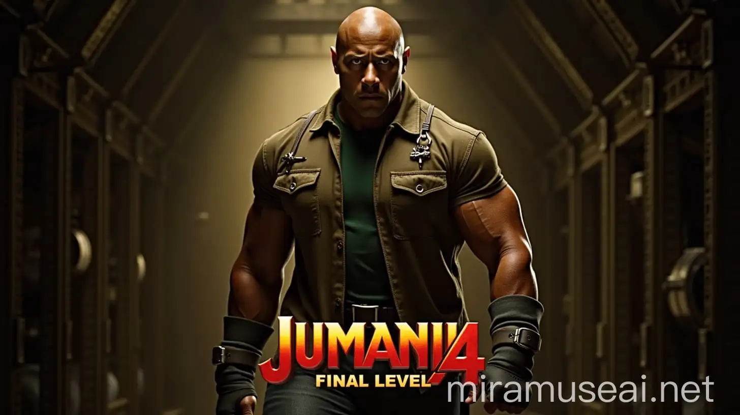 Dynamic Movie Poster for Jumanji 4 Featuring Dwayne Johnson