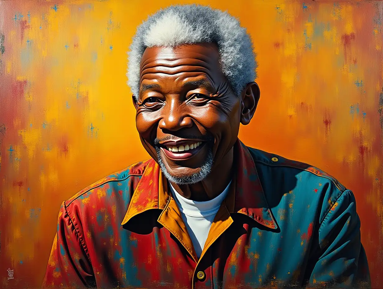 NELSON MANDELA PAINTING THEME PIC