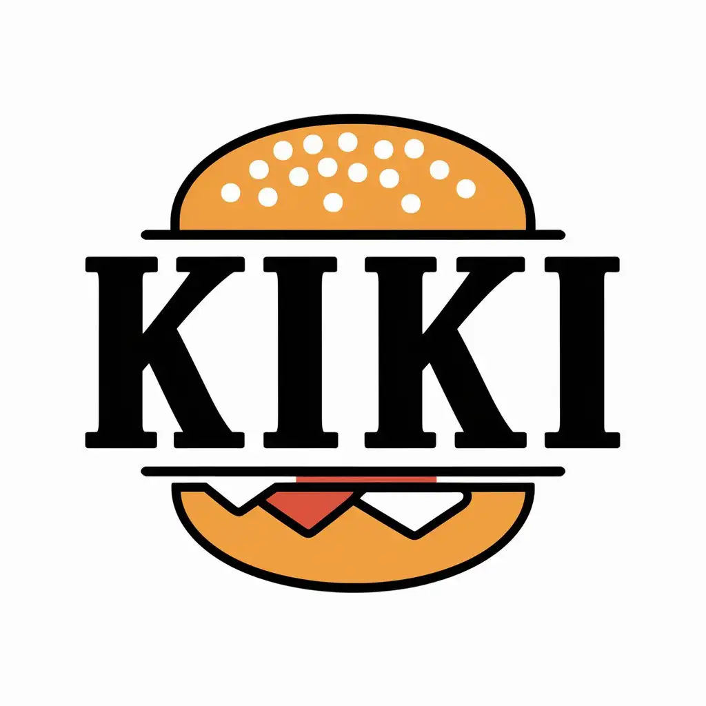 LOGO-Design-For-Kiki-Hamburger-Symbol-in-Moderate-Style-for-Restaurant-Industry