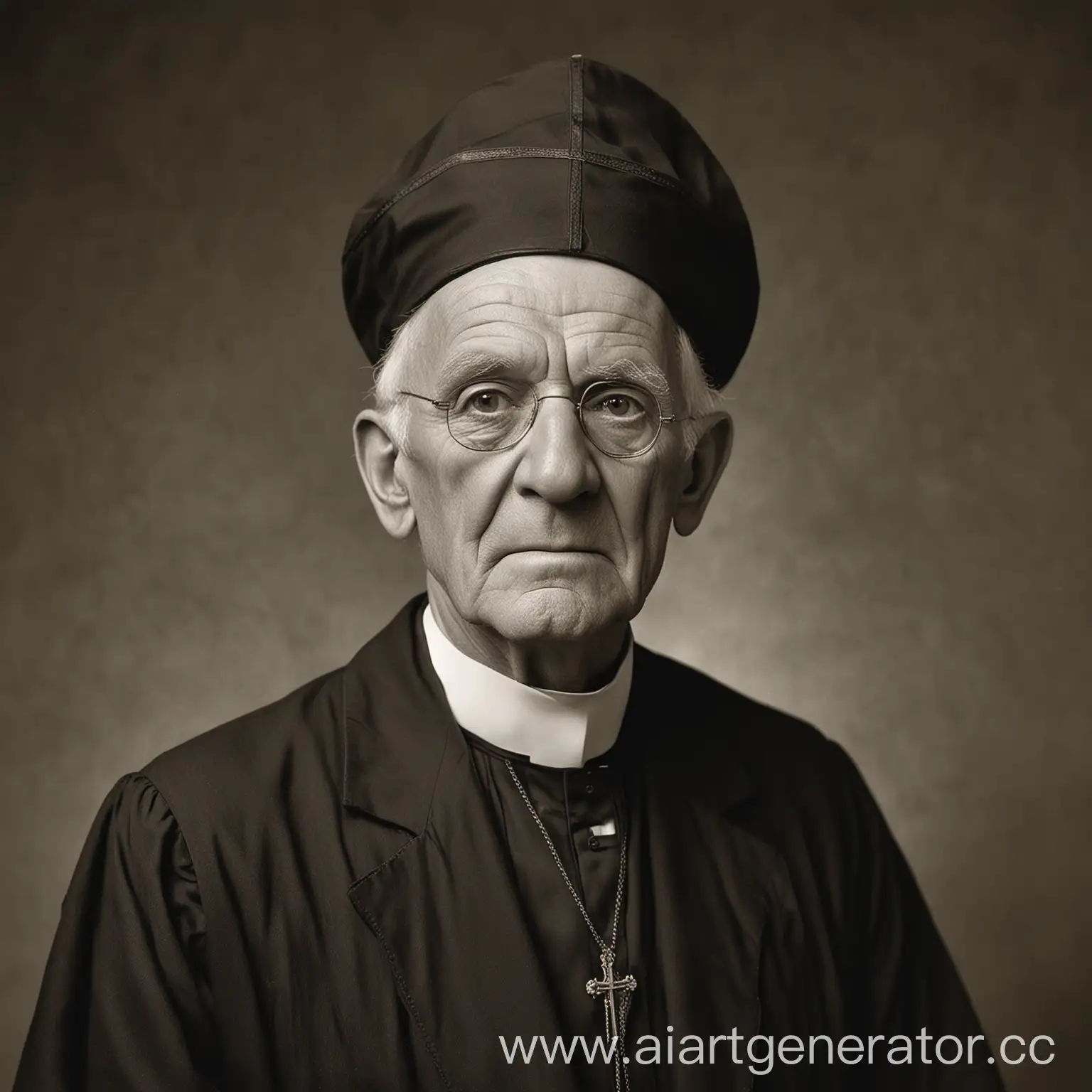 Portrait-of-an-Old-Man-Dressed-as-a-Church-Priest-United-States-1920