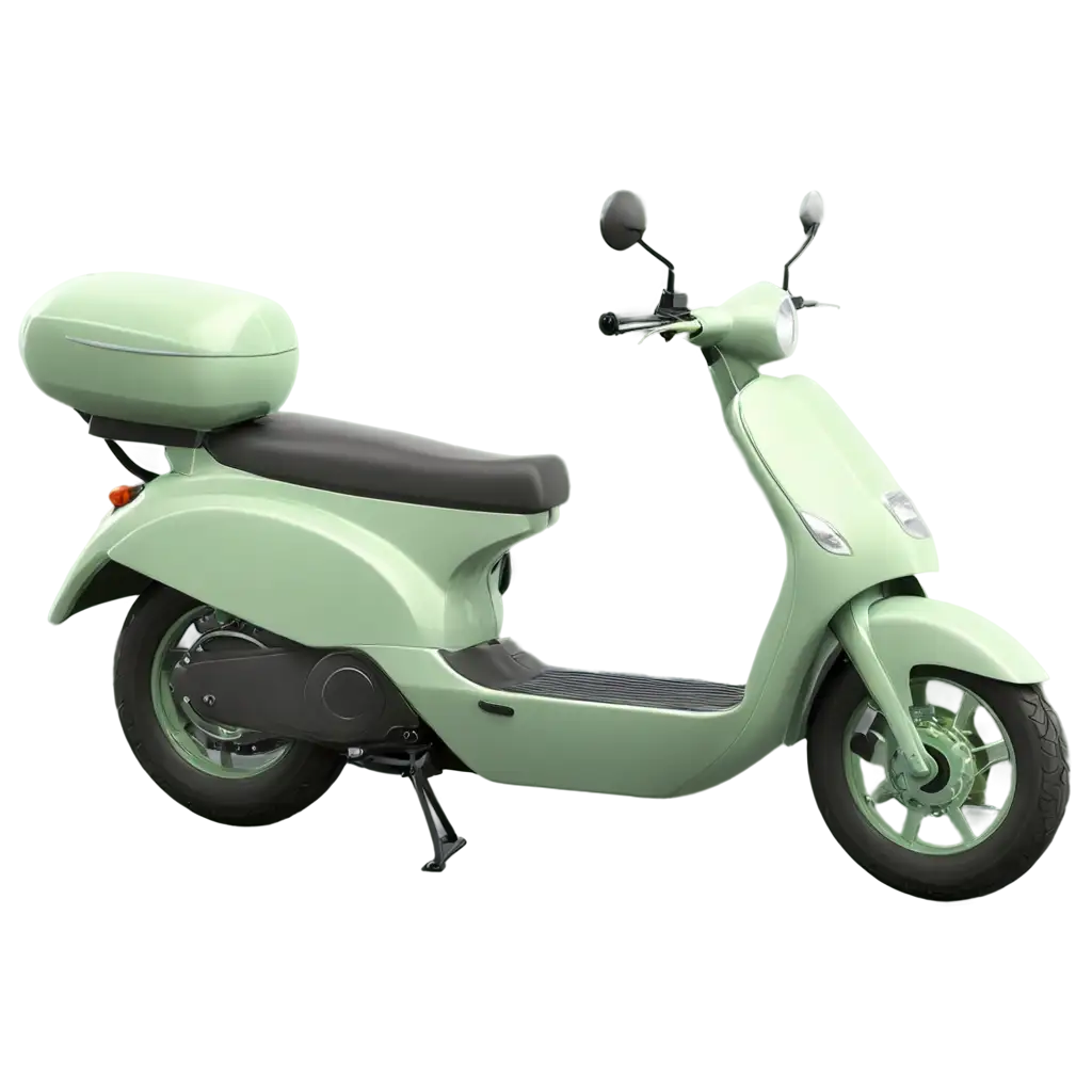 3D-PNG-Illustration-of-a-Pastel-Green-Delivery-Scooter-for-Clear-and-Crisp-Digital-Content