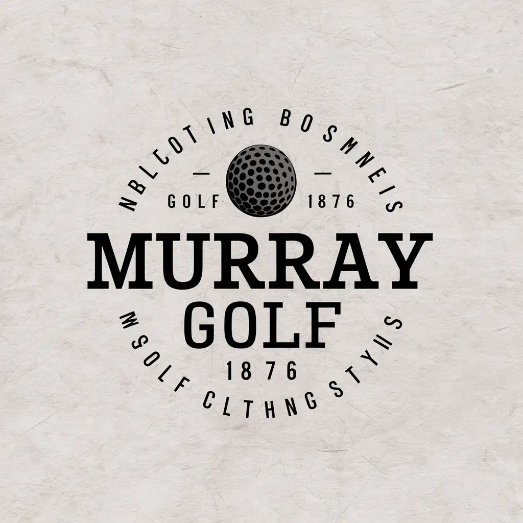 LOGO Design for Murray Golf 1876 Classic Scottish Golf Theme with Typography Focus