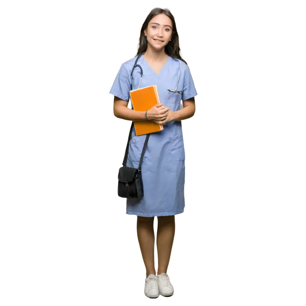 Female-Medical-Student-Holding-a-Book-PNG-HighQuality-Image-for-Academic-and-Professional-Use