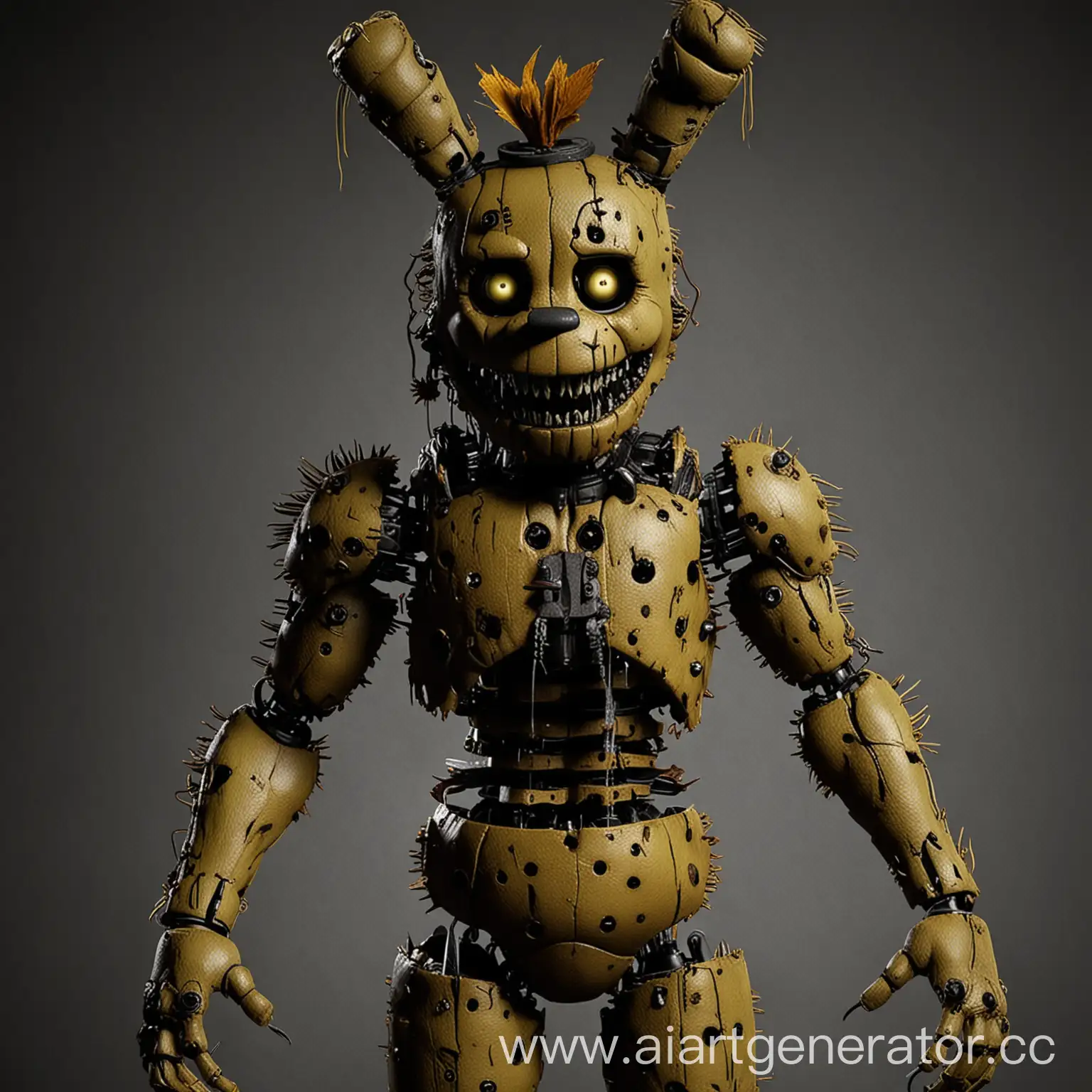 Sinister-FNAF-Animatronic-Springtrap-in-Haunted-Setting