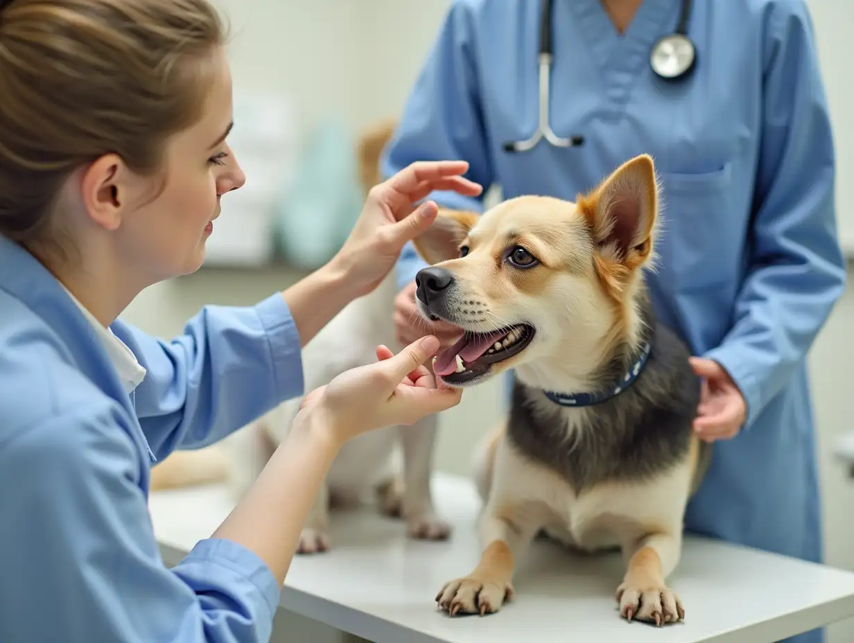 Veterinarian-Examining-Dogs-Ear-with-Attentive-Focus