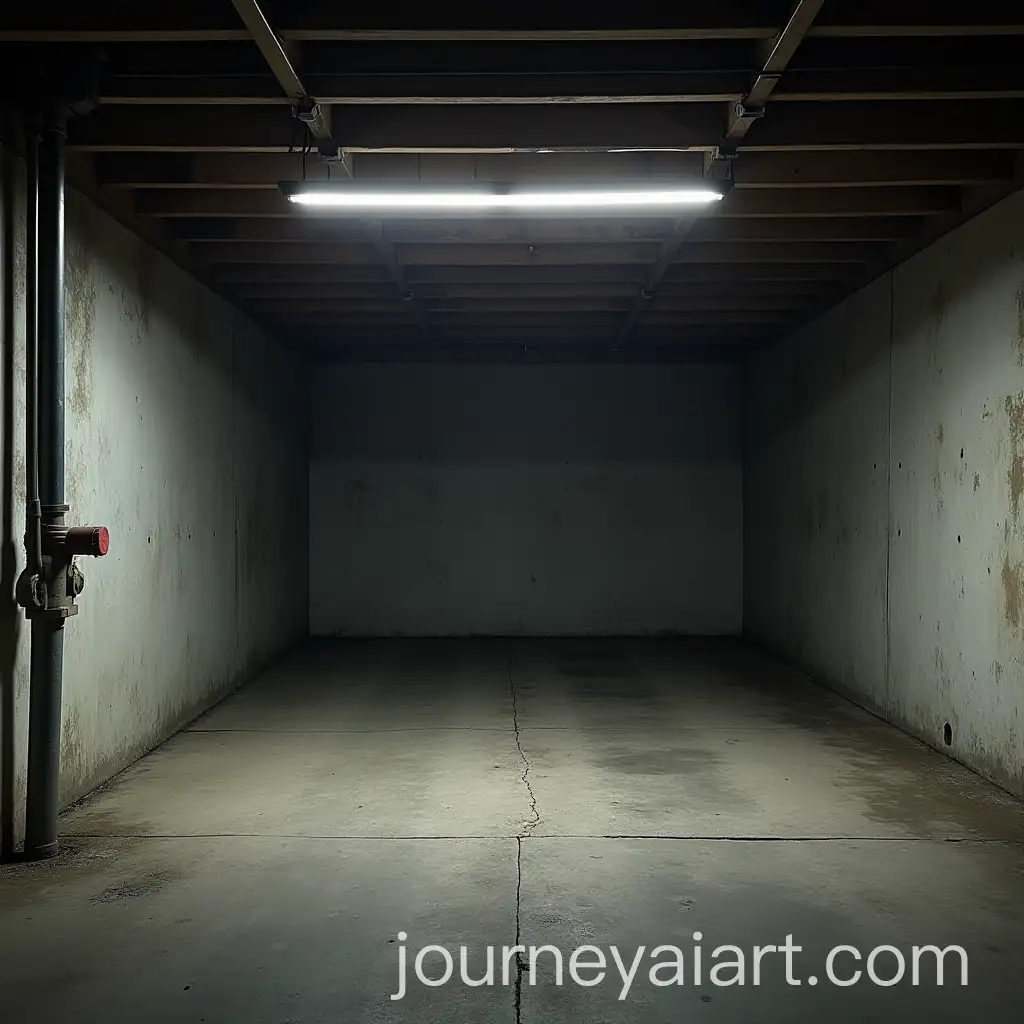 Empty-Shady-Car-Garage-with-Clean-Floor-and-Sparse-Lighting